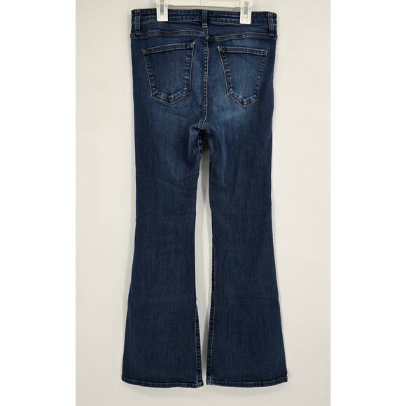 Flying Monkey High-Rise Flare Jeans – Dark Wash - Picture 2 of 6